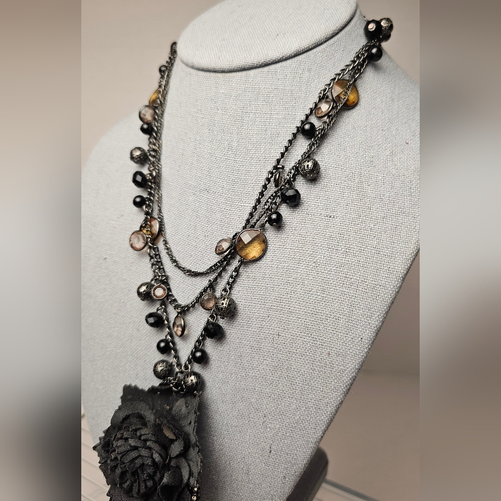 [Express] Black Chain Multi Layer Statement Yneck… - image 5